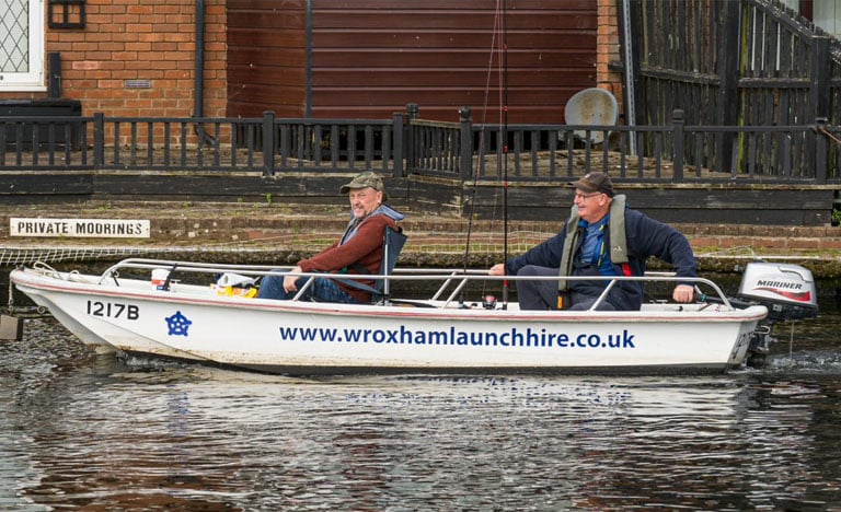 Fishing Boat Hire Norfolk Broads from Wroxham Launch and Boat Hire Day Hire 