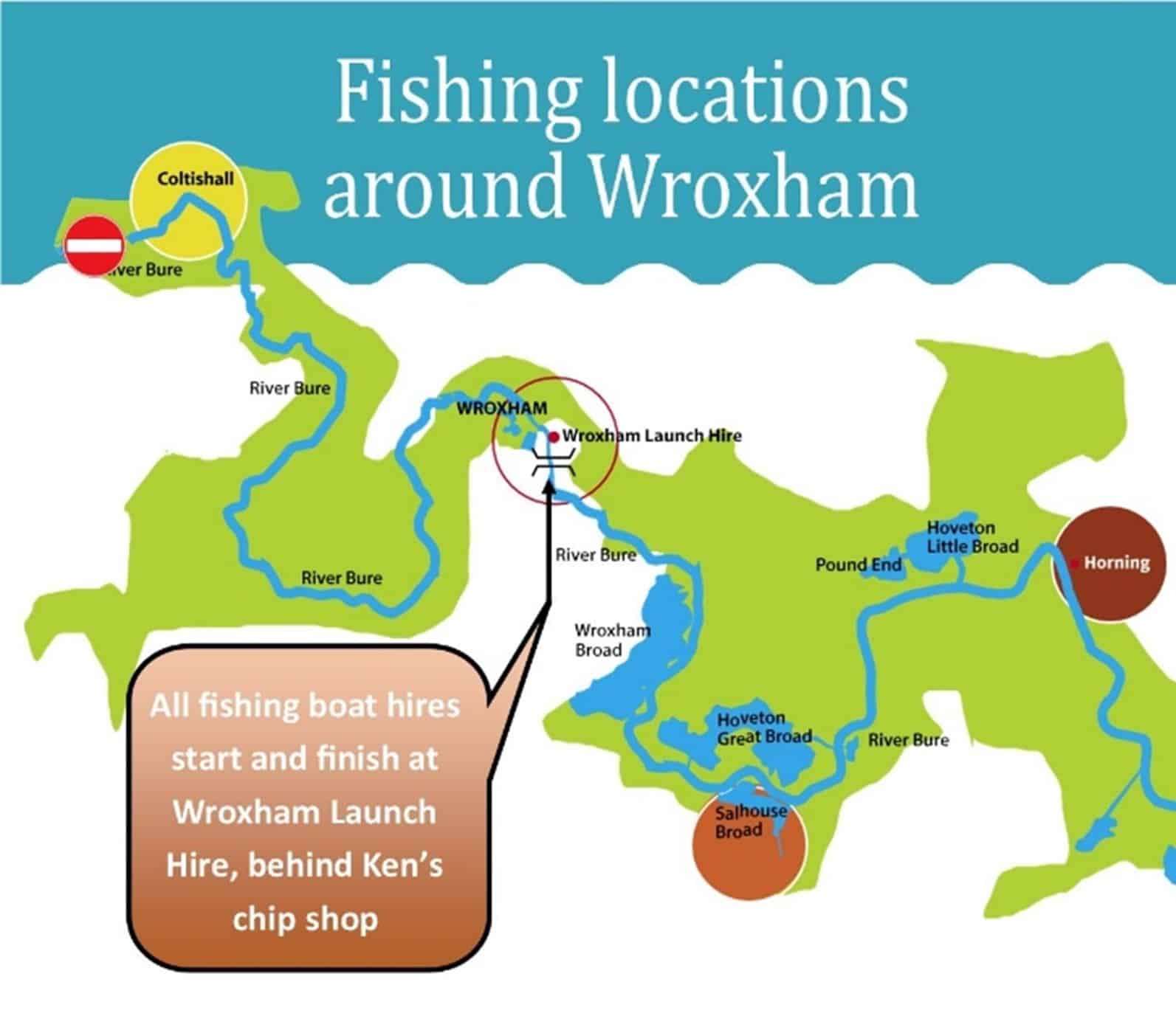 Fishing Spot Locations on the Norfolk Broads